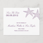 Starfish日付はがきを保存する – 紫 案内ポストカード (正面)