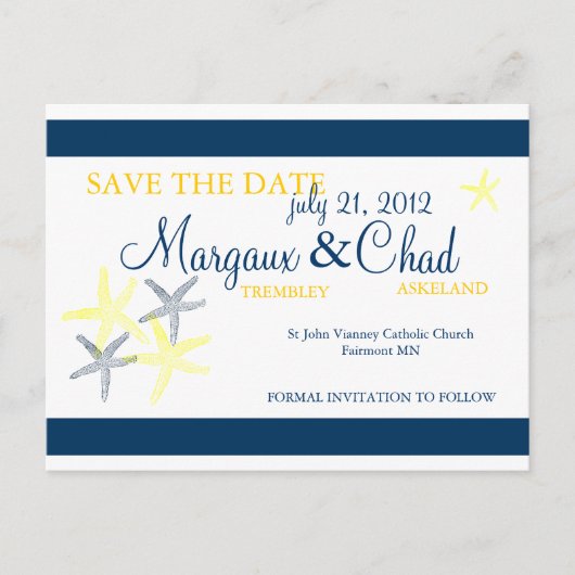 Starfish日付ポストカードの保存 案内ポストカード (正面)