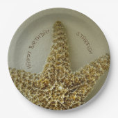 Starfish沿岸写真ナチュラルカスタマイズ可能 ペーパープレート (正面)