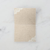 Starfish素朴ティール(緑がかった色)リボンヴィンテージありがとう サンキューカード (内部)