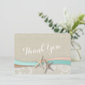 Starfish素朴 and Ribbon Flat Cardありがとう サンキューカード (スタンド正面)