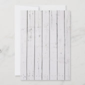 Starfish素朴 Wood Framedフォトビーチ結婚式 招待状 (裏面)