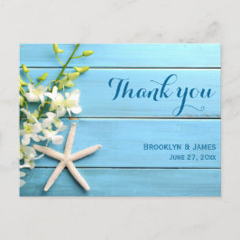 Starfish結婚's Thank You Postcard With Orchid ポストカード