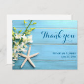 Starfish結婚's Thank You Postcard With Orchid ポストカード (正面/裏面)