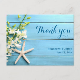 Starfish結婚's Thank You Postcard With Orchid ポストカード