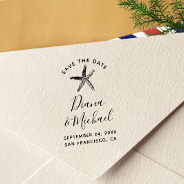 Starfish航海のは日付の書道を保存 セルフインキングスタンプ