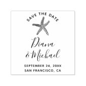 Starfish航海のは日付の書道を保存 セルフインキングスタンプ (デザイン)