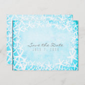 Starfish色彩の鮮やか Aquaブルーパーティー保存日 案内ポストカード (正面/裏面)