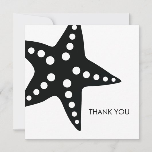 Starfish 結婚's Thank You Noteカード サンキューカード (正面)