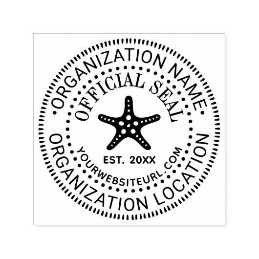Starfish #1 Official Seal Name Loc URL Estd Date セルフインキングスタンプ (デザイン)