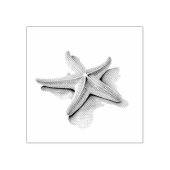 Starfish and Black Silhouette ラバースタンプ (インプリント)