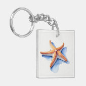 Starfish and Blue Silhouette キーホルダー (正面左)