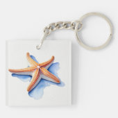 Starfish and Blue Silhouette キーホルダー (裏面)