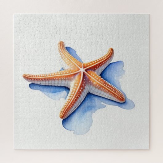 Starfish and Blue Silhouette ジグソーパズル (縦)