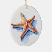 Starfish and Blue Silhouette セラミックオーナメント (右)