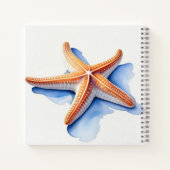 Starfish and Blue Silhouette ノートブック (裏面)