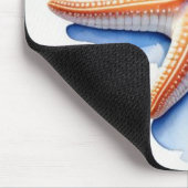 Starfish and Blue Silhouette マウスパッド (コーナー)