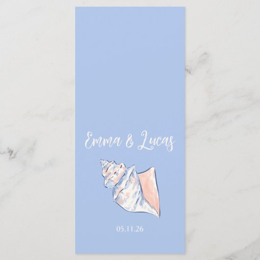 starfish and sea shell メニュー (裏面)