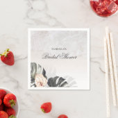 Starfish and Shells Tropical Beach Bridal Shower スタンダードカクテルナプキン (インサイチュ)