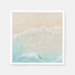 Starfish and Shells Tropical Beach Bridal Shower スタンダードカクテルナプキン