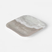 Starfish and Shells Tropical Beach Bridal Shower ペーパープレート (傾斜あり)