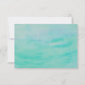 Starfish Aquaビーチ結婚式RSVP応答カード 出欠カード (裏面)