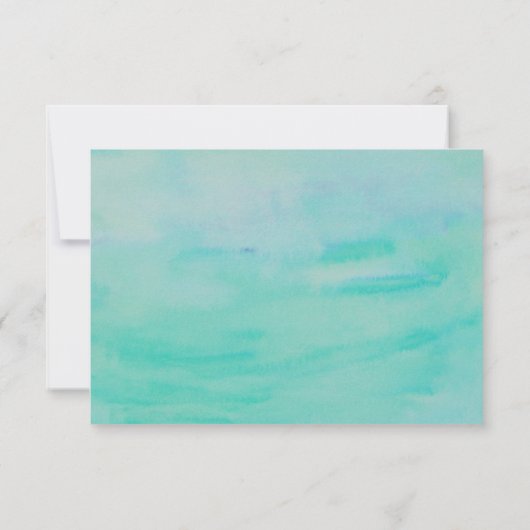 Starfish Aquaビーチ結婚式RSVP応答カード 出欠カード (裏面)