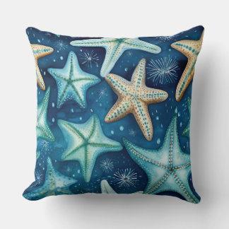 Starfish beach house throw pillow home decor クッション
