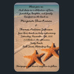 Starfish Beach Summer Wedding Invitation Magnets マグネット<br><div class="desc">Starfish Beach Summer Wedding Invitation Magnets</div>