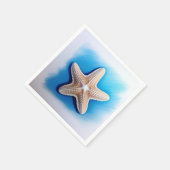 Starfish Crayon Drawing スタンダードカクテルナプキン (角)