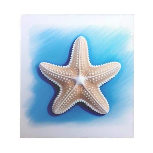 Starfish Crayon Drawing ノートパッド (正面)