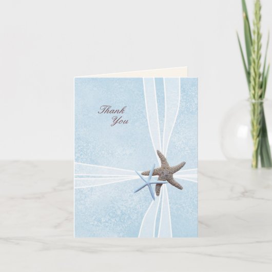 Starfish Gift Box Wedding Thank You Cards サンキューカード (正面)