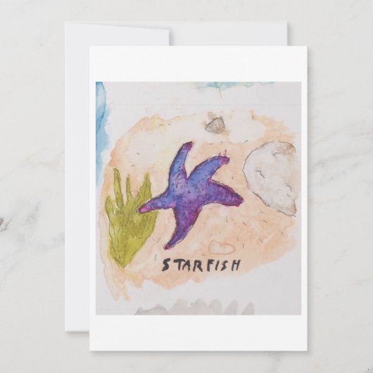 Starfish Greeting Card 招待状 (正面)
