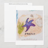 Starfish Greeting Card 招待状 (正面/裏面)