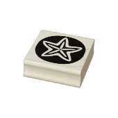 Starfish in Black Circle ラバースタンプ (スタンプ)