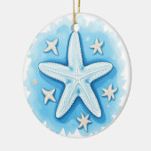 Starfish in Blue セラミックオーナメント (左)