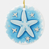 Starfish in Blue セラミックオーナメント (裏面)