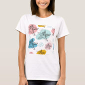 Starfish in trendy colors elegant pattern tシャツ (正面)