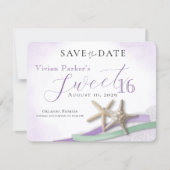 Starfish Lace Sweet 16 Save the Date (正面)