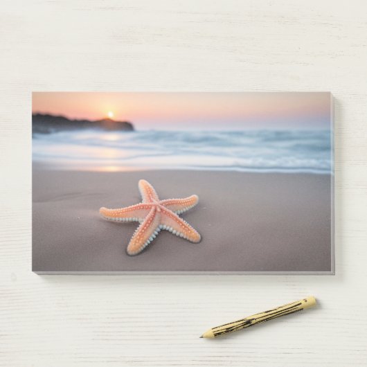 Starfish Lying on a Beach ポストイット (デスク)