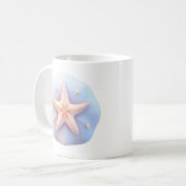 Starfish on a Unique-Shaped Stone コーヒーマグカップ (正面左)