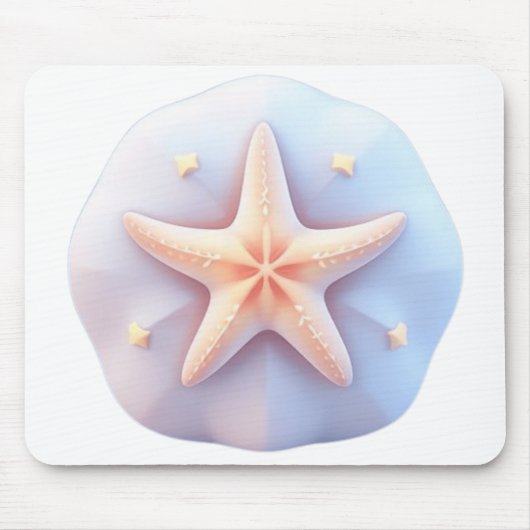 Starfish on a Unique-Shaped Stone マウスパッド (正面)