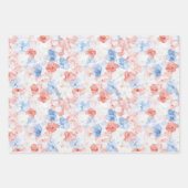 Starfish Red Blue July 4th Celebration ラッピングペーパーシート (正面3)