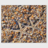 Starfish Seashellsの分離の背景 ラッピングペーパー (フラット)