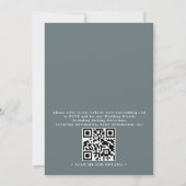 Starfish Seashells Tropical Beach QR Code Wedding 招待状 (裏面)