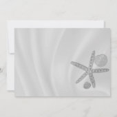 Starfish & Shellsビーチブライダルシャワーまたは結婚の 招待状 (裏面)