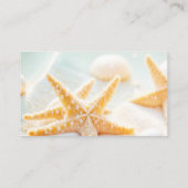 Starfish Shells Ocean Beach QR Code Wedding RSVP エンクロージャーカード (裏面)
