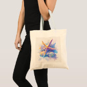 Starfish Watercolor Beach Tote Bag トートバッグ (正面(商品))