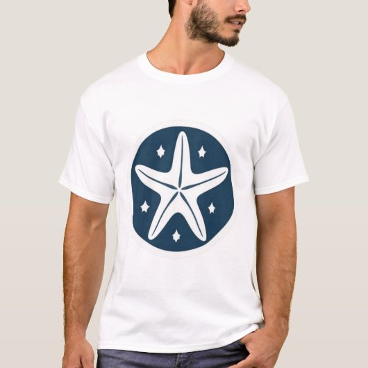 Starfish with White Stars Tシャツ (正面)