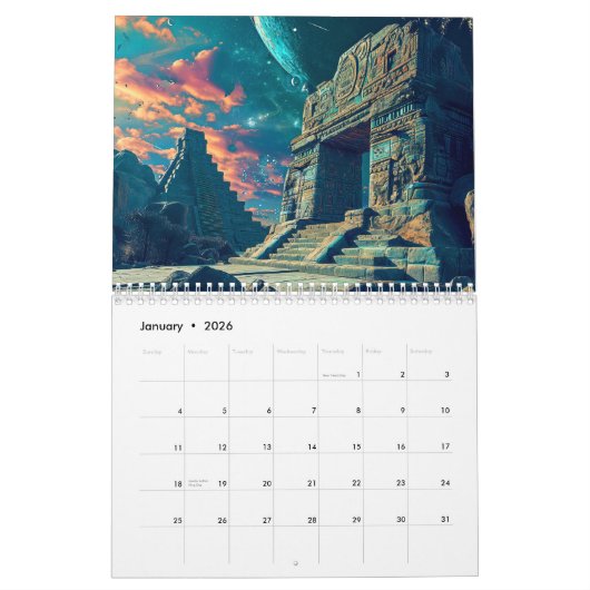 Stargates of the Ancients – 2026 Calendar カレンダー (1月 2026)